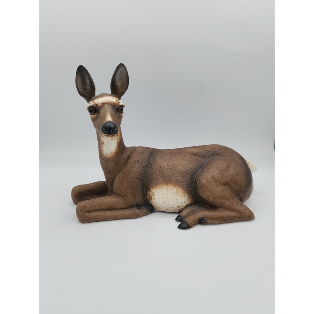 Home Interiors‎ and Gifts 1998 Deer Figurine Statues 113001 Indoor Outdoor